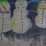 snowmen at night